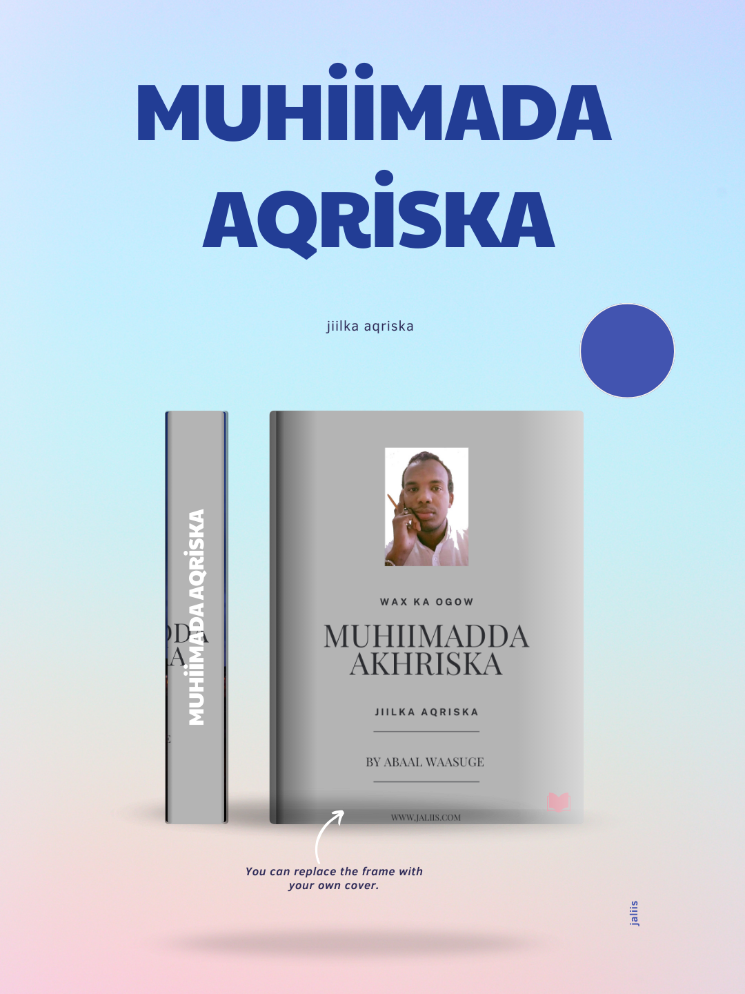 blue soft book cover mockup pinterest pin